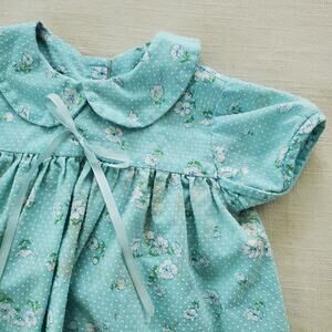 Vintage Swiss Dot Floral Dress 9-12 months